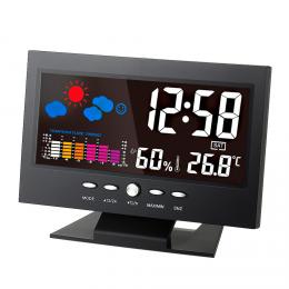 デジタル 温度 湿度計 時計 カレンダー トレンド アラーム 快適レベル ウェザーステーション