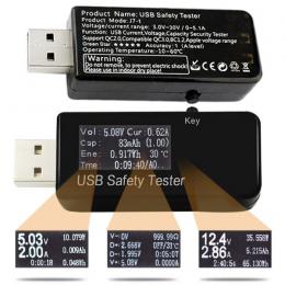 USB 電圧電流充電量メーター 安全 放電容量QC2.0