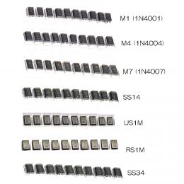 SMDダイオード 7種類 70個 M1 (1N4001) / M4 (1N4004) / M7 (1