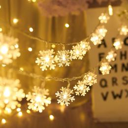 雪 スノー ストリングライト LED クリスマス 装飾用 ホーム クリスマスツリー 飾り 新年