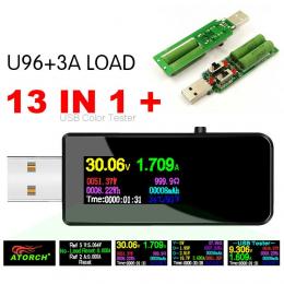 U96 13in1 USBテスター 抵抗負荷 DC デジタル 電圧計 電流計 容量 検出