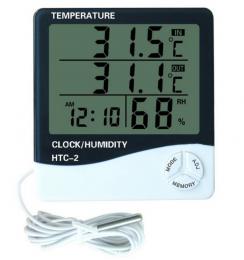 デジタルLCD 温度計 湿度計 屋内 屋外 室内 外気 目覚まし時計