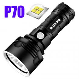 XLM-P70 LED 懐中電灯 高ルーメン 強力な USB 充電式 防水 超高輝度 ラ