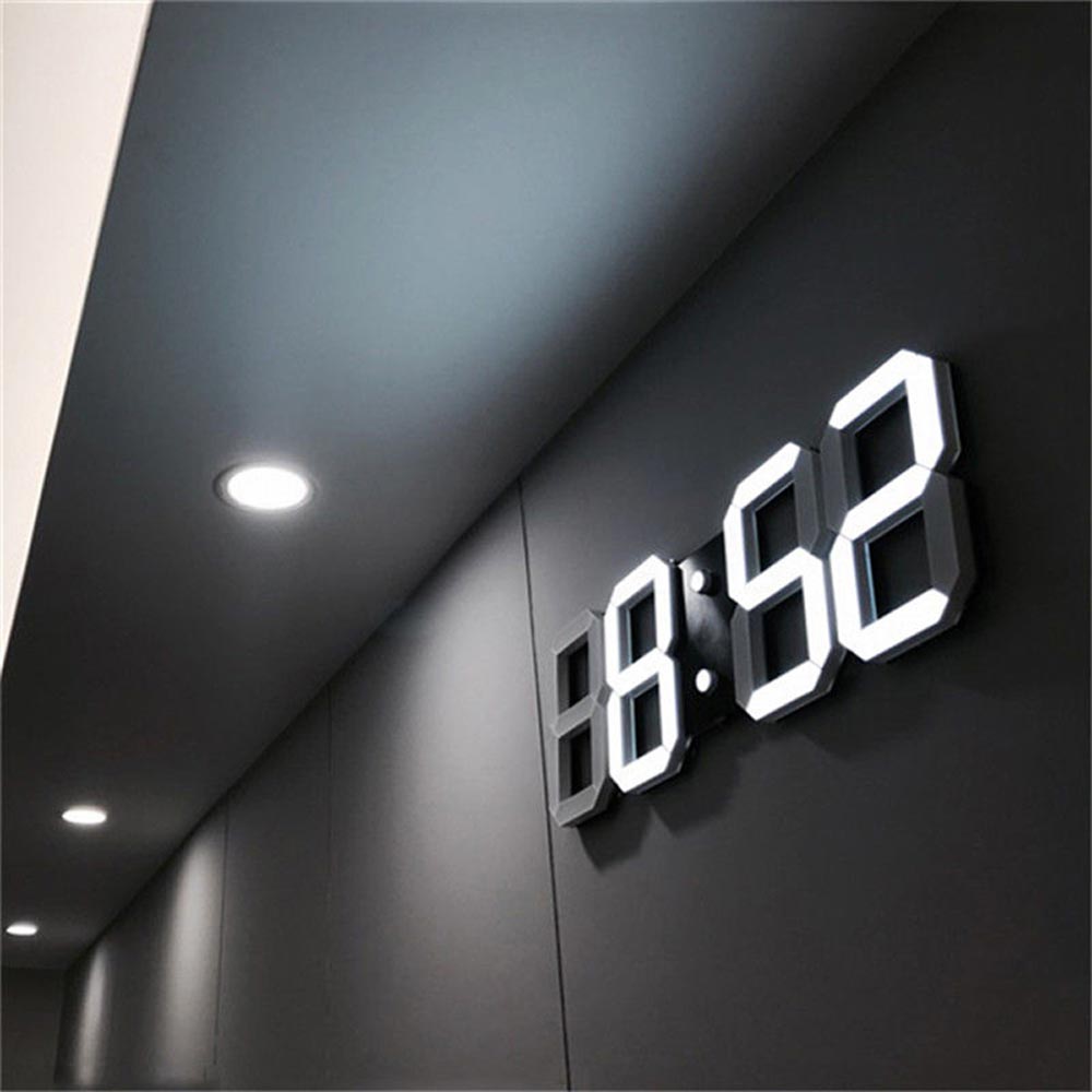 3D LED 壁掛け時計 クロック モダンデザイン デジタル 置時計 アラーム 常夜灯 | zmart.jp